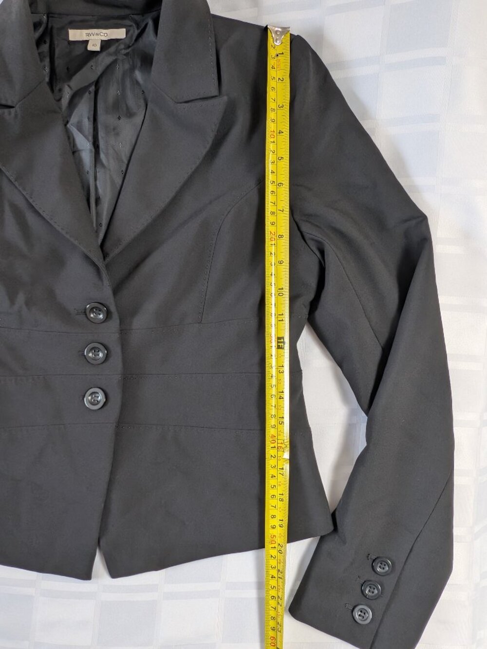 RW&CO WOMEN'S GRAY BLAZER BUSINESS JACKET FASHION FORMAL WEAR SIZE 10 STYLE - Picture 11 of 16